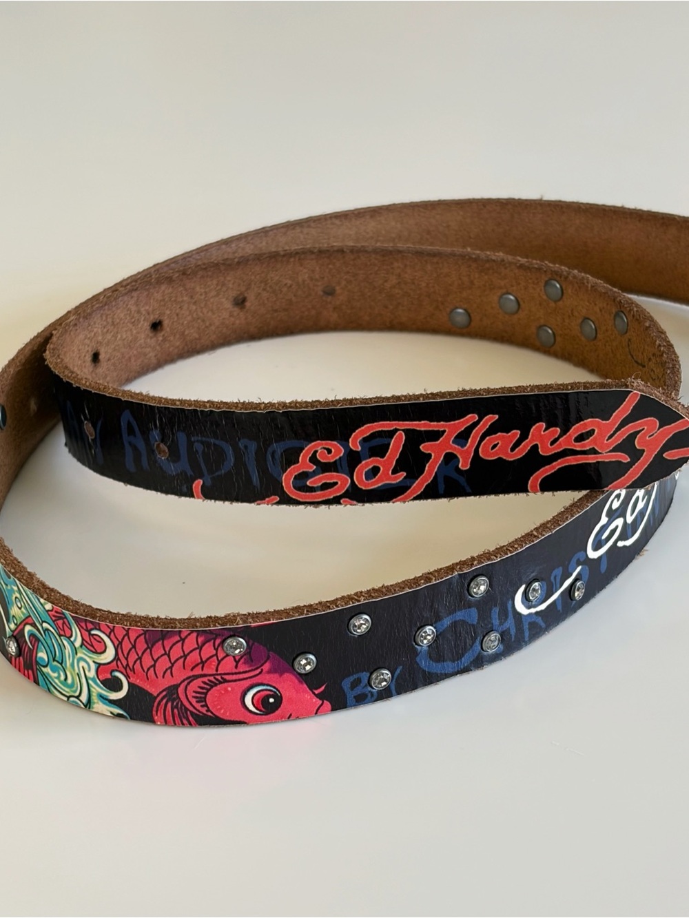 Vintage Ed Hardy Koi Fish Belt